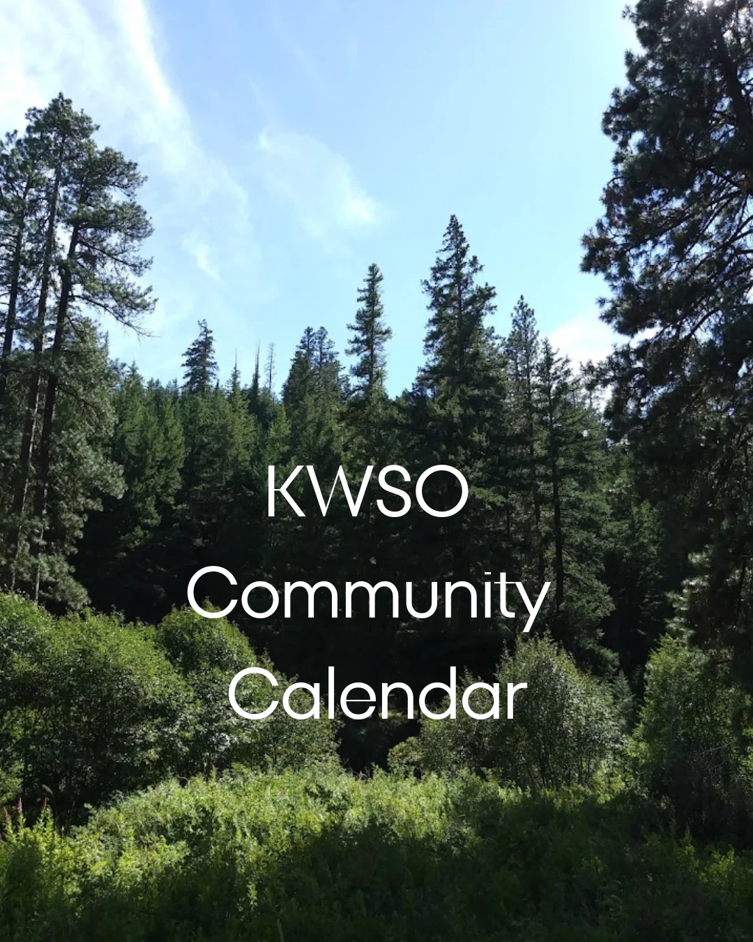KWSO Calendar for Mon., Sep. 28, 2026