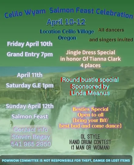 Celilo-Wyam Salmon Feast Celebration 2026