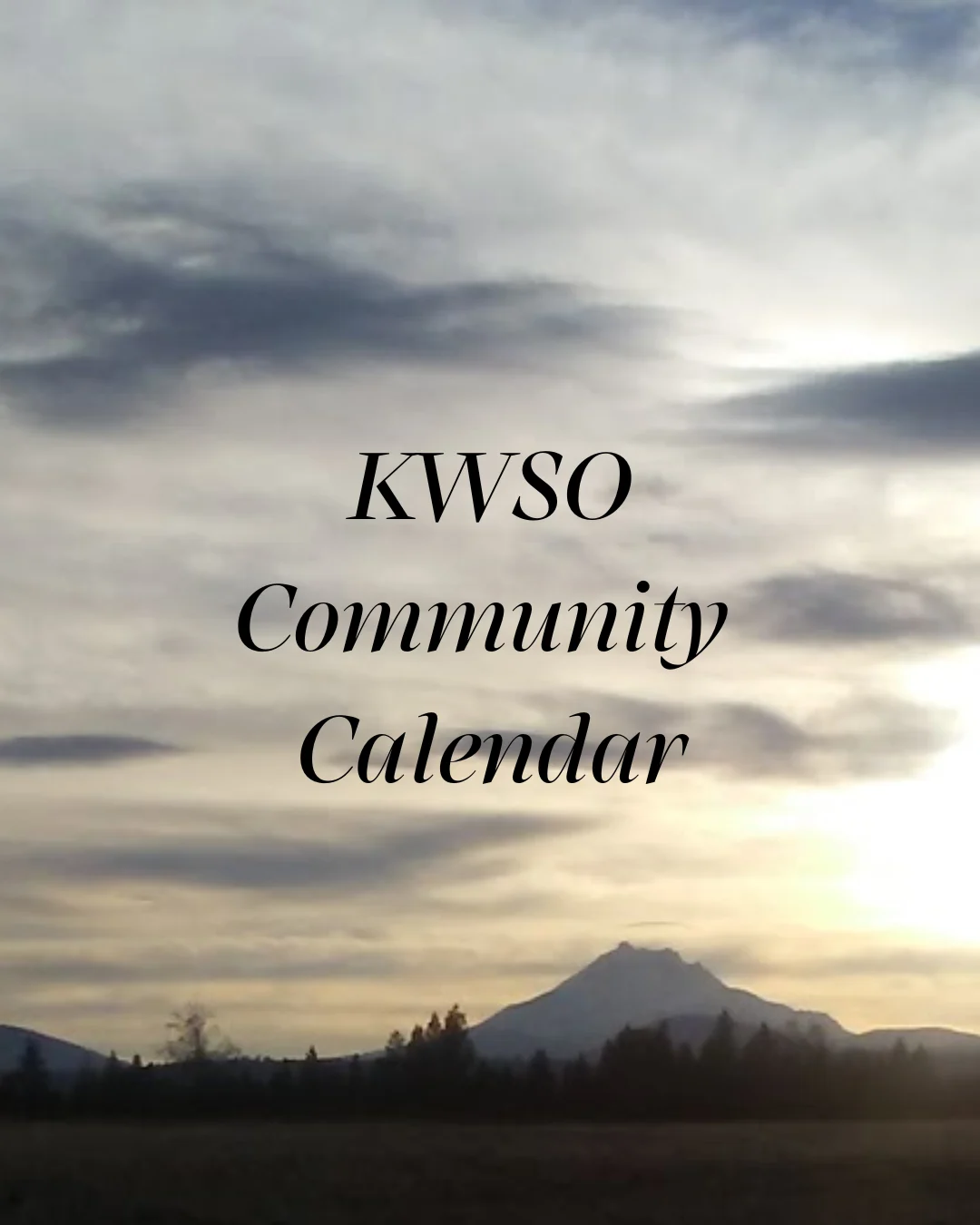 KWSO Calendar for Mon., Sep. 21, 2026