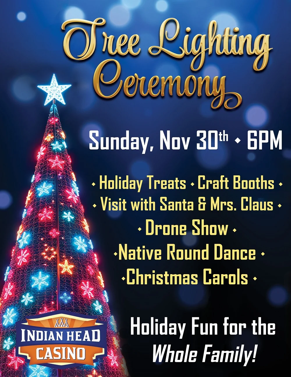Indian Head Casino Tree Lighting Festivities 2025