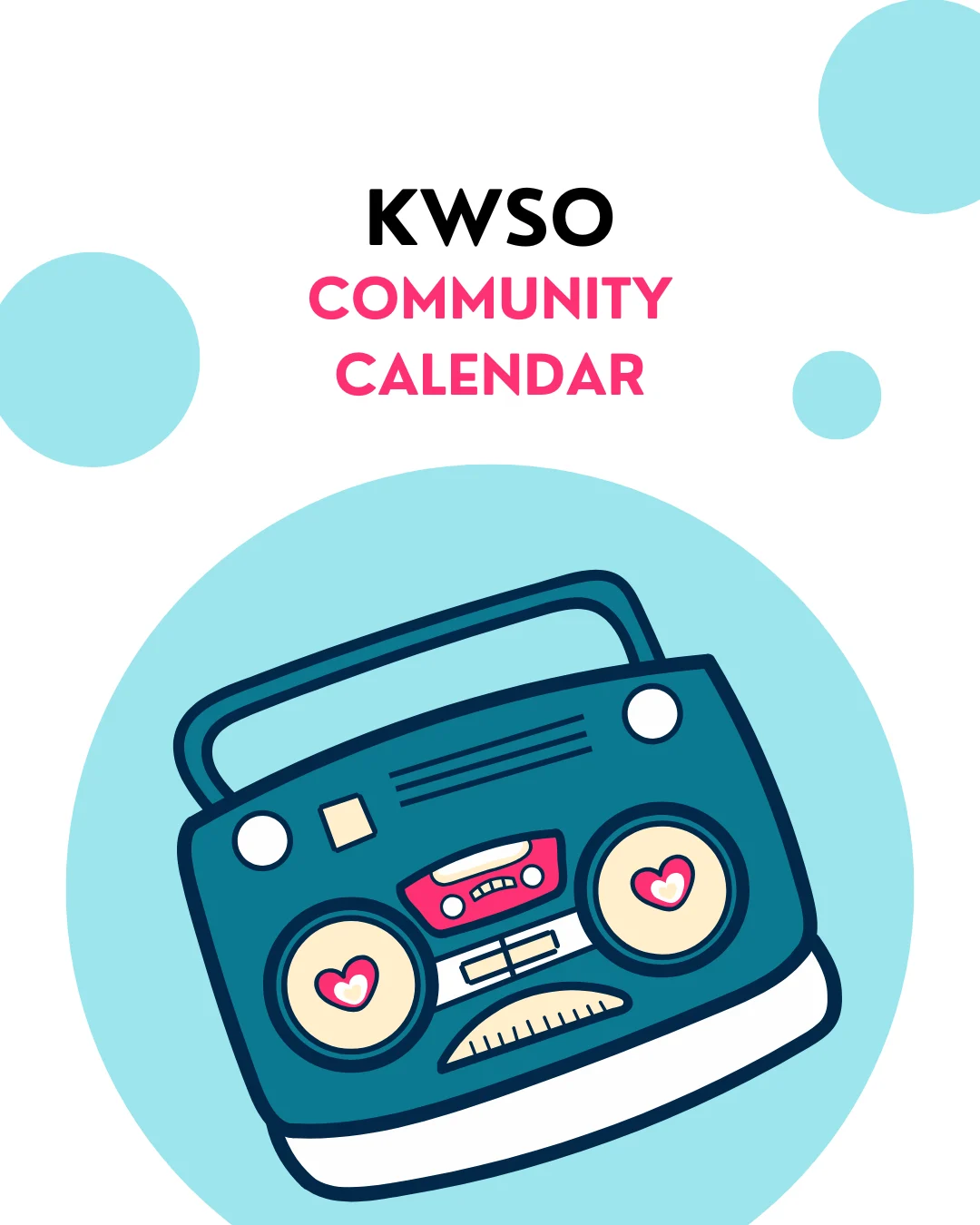 KWSO Calendar for Tue., Mar. 31, 2026