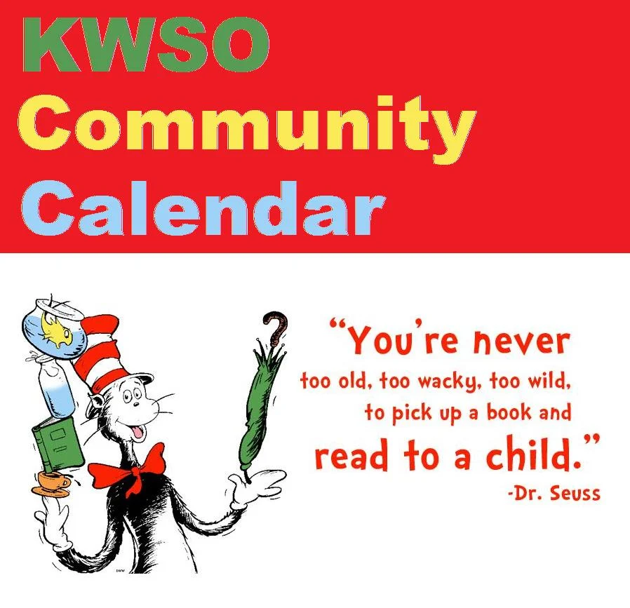 KWSO Calendar for Mon., Mar. 2, 2026