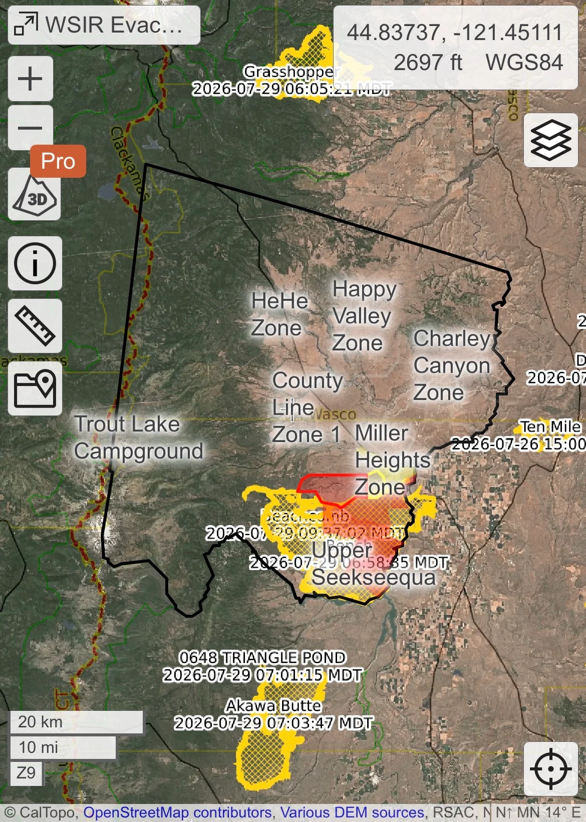 CTWS Evacuation Level Change (7/29/26 1pm)