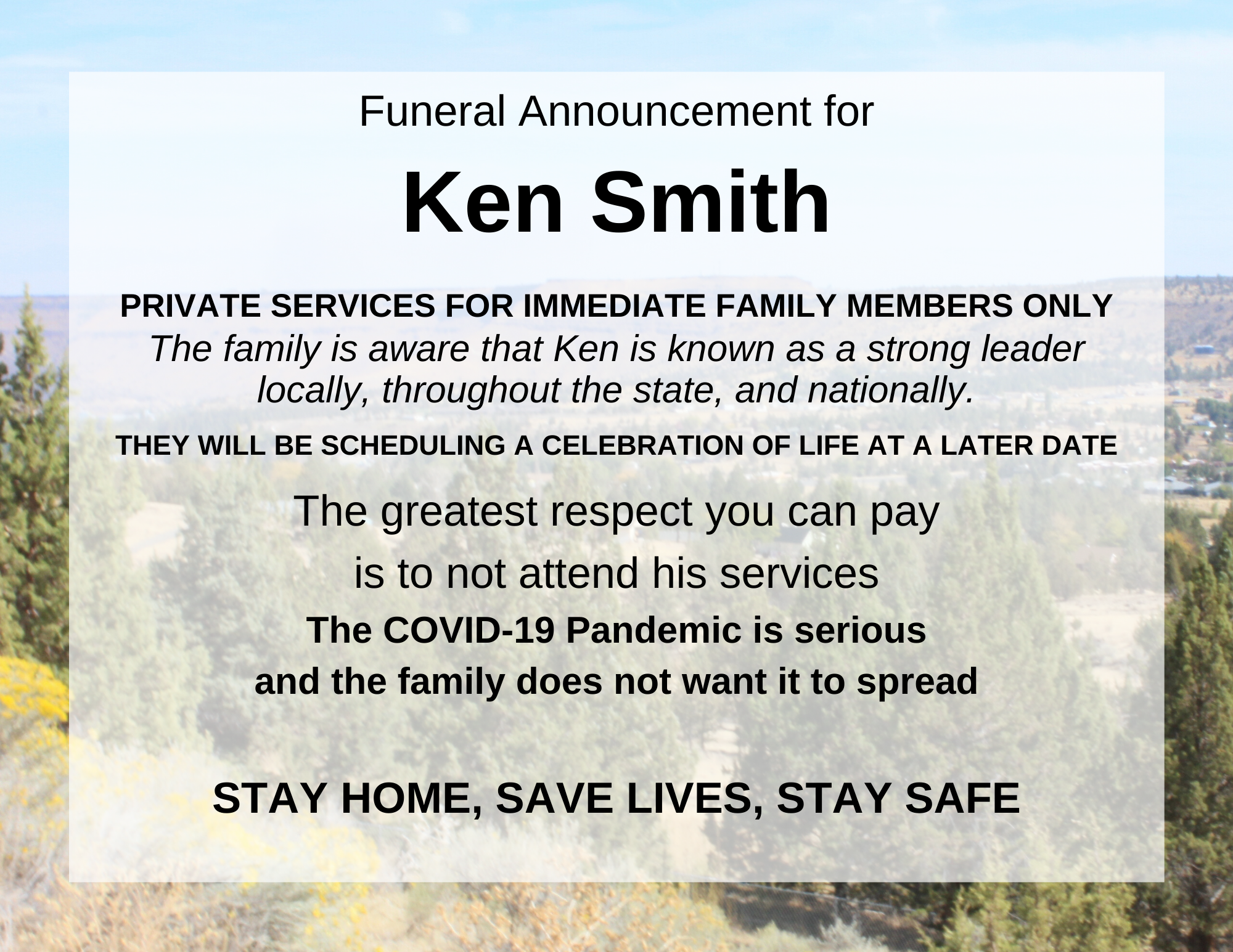 Warm Springs Tribal Leader Ken Smith Passes KWSO 91 9 Warm Springs Tribal Leader Ken Smith Passes KWSO 91 9