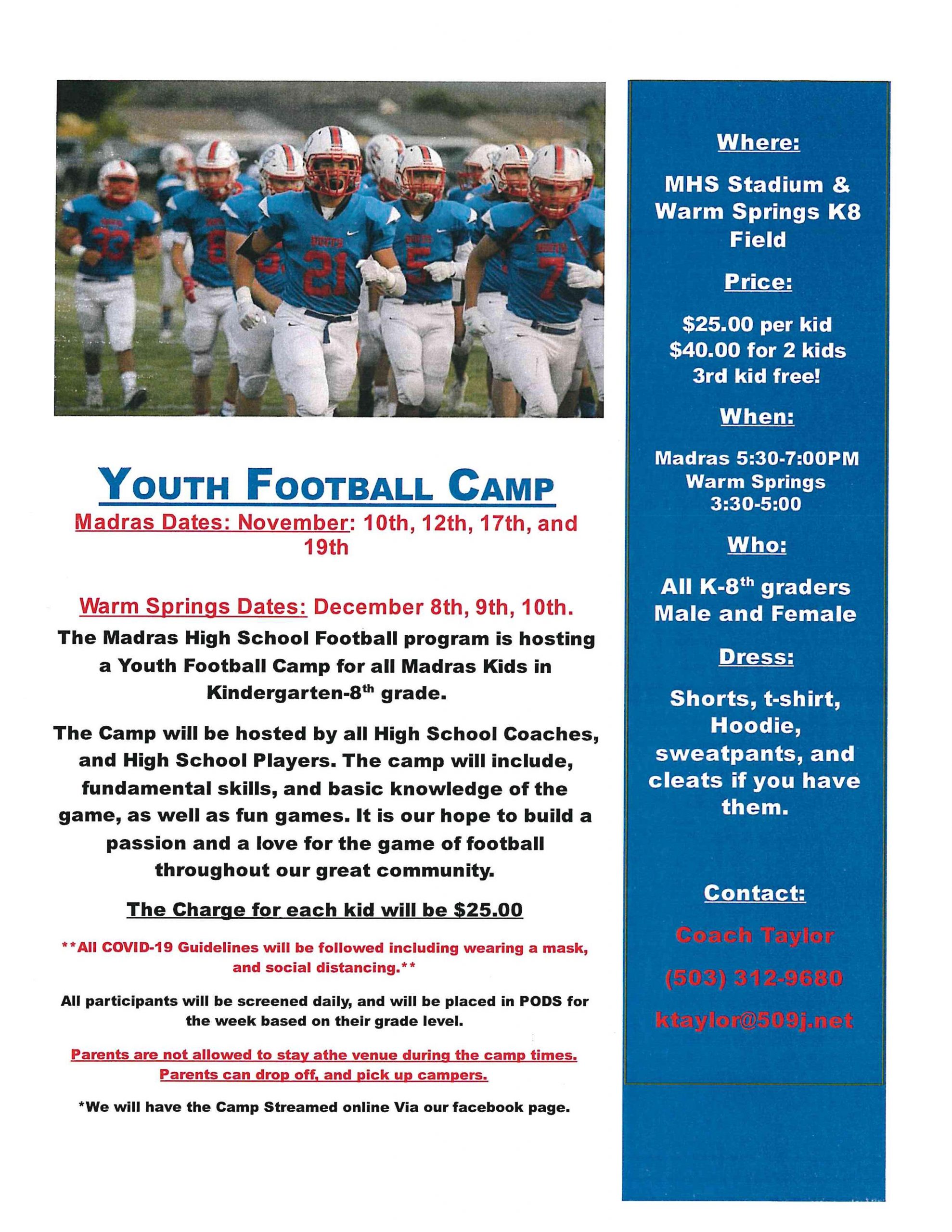 Madras Football Youth Camps - Kwso 91.9