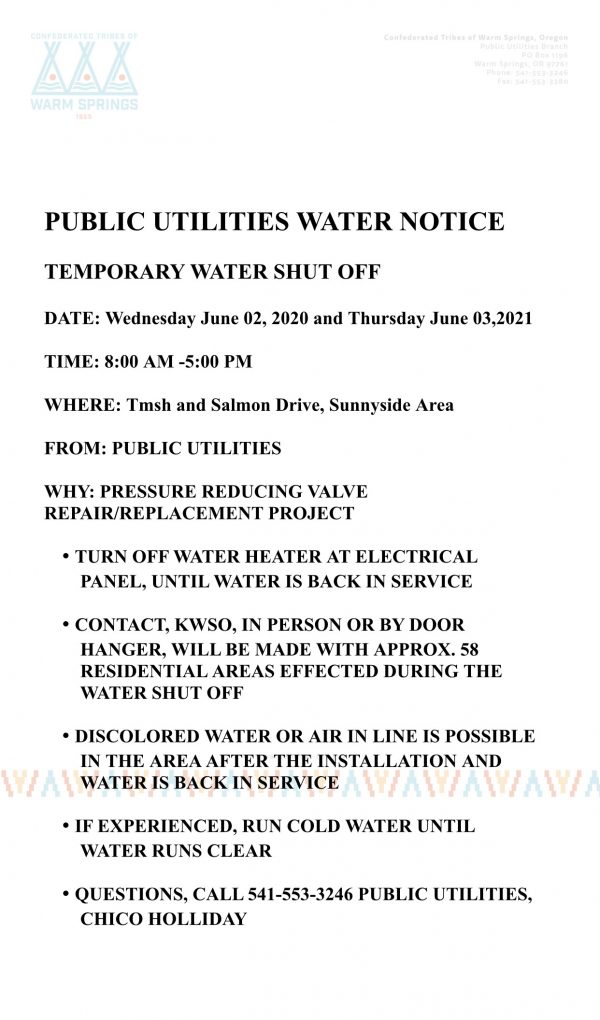 Water Shut Off Notice KWSO 91 9
