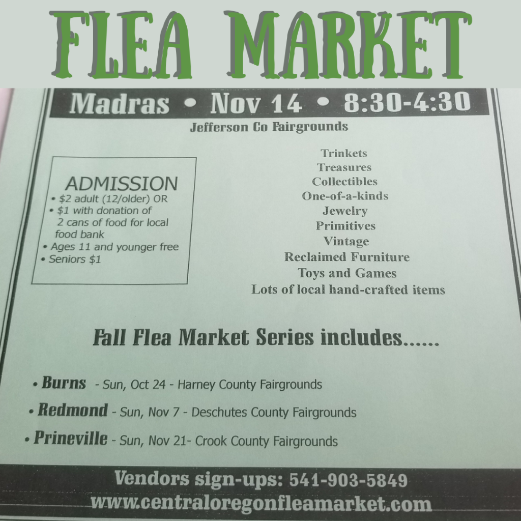 Flea Market at Fairgrounds in Madras KWSO 91.9
