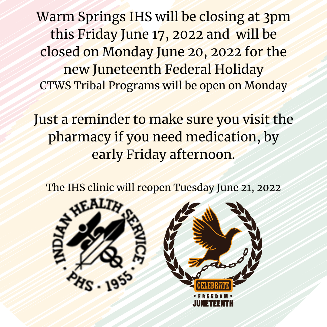 Ihs closed for juneteenth kwso 91 9