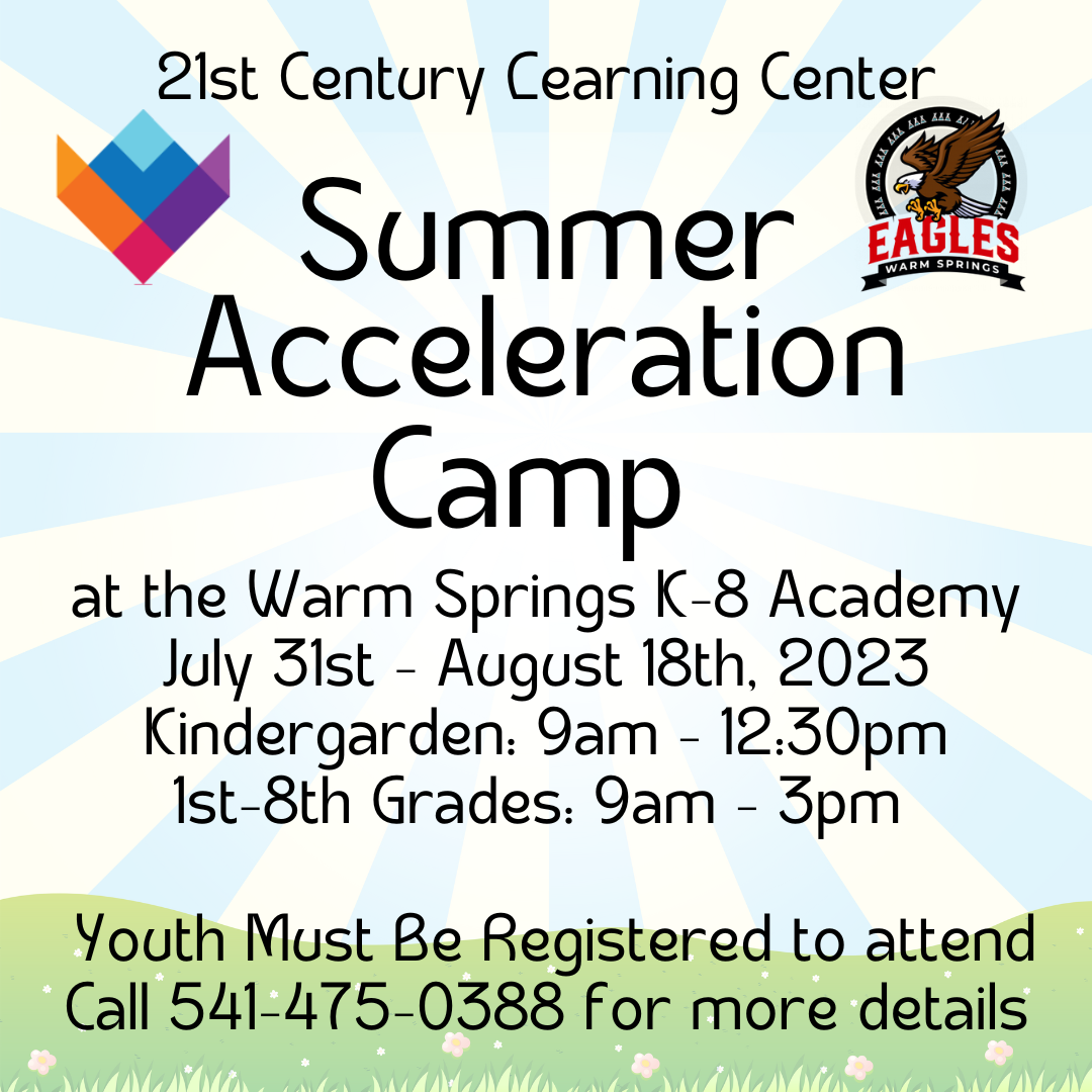 Summer Acceleration Camp at the Warm Springs K8 Academy KWSO 91.9